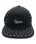 SUPREME (シュプリーム) b.b.Simon (ビービーサイモン) Studded Canvas Cap ブラック：13000円