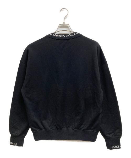 DOLCE & GABBANA（ドルチェ＆ガッバーナ）DOLCE & GABBANA (ドルチェ＆ガッバーナ) ロゴクルーネックスウェットトレーナー ブラック サイズ:Sの古着・服飾アイテム