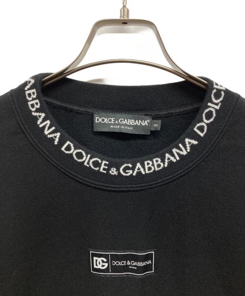 DOLCE & GABBANA（ドルチェ＆ガッバーナ）DOLCE & GABBANA (ドルチェ＆ガッバーナ) ロゴクルーネックスウェットトレーナー ブラック サイズ:Sの古着・服飾アイテム