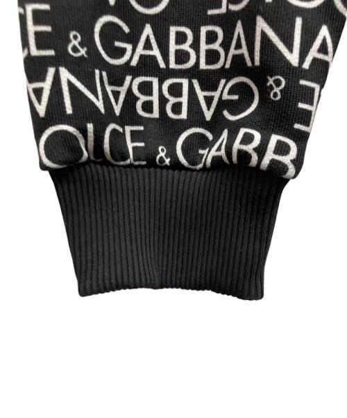 DOLCE & GABBANA（ドルチェ＆ガッバーナ）DOLCE & GABBANA (ドルチェ＆ガッバーナ) Black & White Logo Hooded Zip Up Top ブラック サイズ:157－168の古着・服飾アイテム