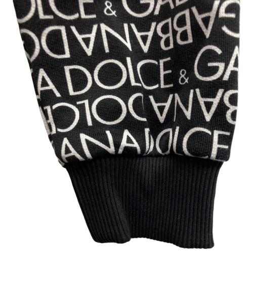 DOLCE & GABBANA（ドルチェ＆ガッバーナ）DOLCE & GABBANA (ドルチェ＆ガッバーナ) Black & White Logo Hooded Zip Up Top ブラック サイズ:157－168の古着・服飾アイテム