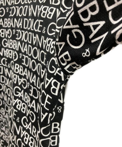 DOLCE & GABBANA（ドルチェ＆ガッバーナ）DOLCE & GABBANA (ドルチェ＆ガッバーナ) Black & White Logo Hooded Zip Up Top ブラック サイズ:157－168の古着・服飾アイテム