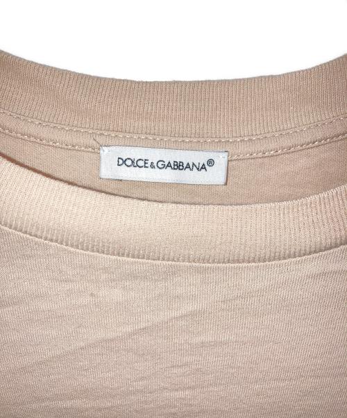 DOLCE & GABBANA（ドルチェ＆ガッバーナ）DOLCE & GABBANA (ドルチェ＆ガッバーナ) ロゴTシャツ ベージュ サイズ:12の古着・服飾アイテム