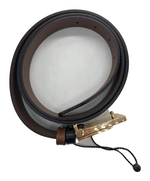 dunhill（ダンヒル）dunhill (ダンヒル) レザーベルト ブラックの古着・服飾アイテム