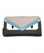 FENDIフェンディ）の古着「モンスタースタッズ 長財布」｜グレー