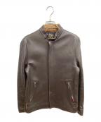 Schottショット）の古着「シングルライダースジャケット」｜ブラウン