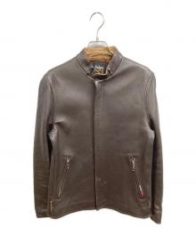 Schott（ショット）の古着「シングルライダースジャケット」｜ブラウン