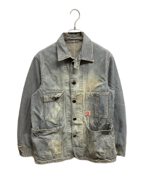 HEADLIGHT（ヘッドライト）HEADLIGHT (ヘッドライト) カバーオール ネイビー×ホワイト サイズ:XLの古着・服飾アイテム