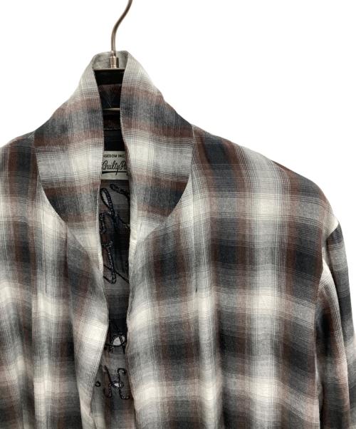 WACKO MARIA（ワコマリア）WACKO MARIA (ワコマリア) オンブレチェックガウンコート グレー サイズ:Mの古着・服飾アイテム
