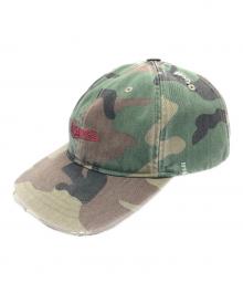 SUPREME（シュプリーム）の古着「25FW Distressed Script 6-Panel」｜カーキ