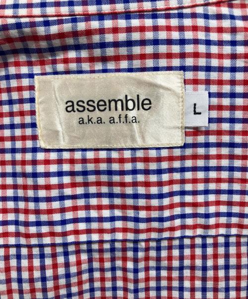assemble a.k.a. AFFA（アッセンブル エーケーエー エーエフエ）assemble a.k.a. AFFA (アッセンブル エーケーエー エーエフエ) 長袖チェックシャツ レッド サイズ:Lの古着・服飾アイテム