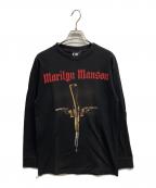 giantジャイアント）の古着「Marilyn Manson/GIANT/ 長袖tシャツ」｜ブラック