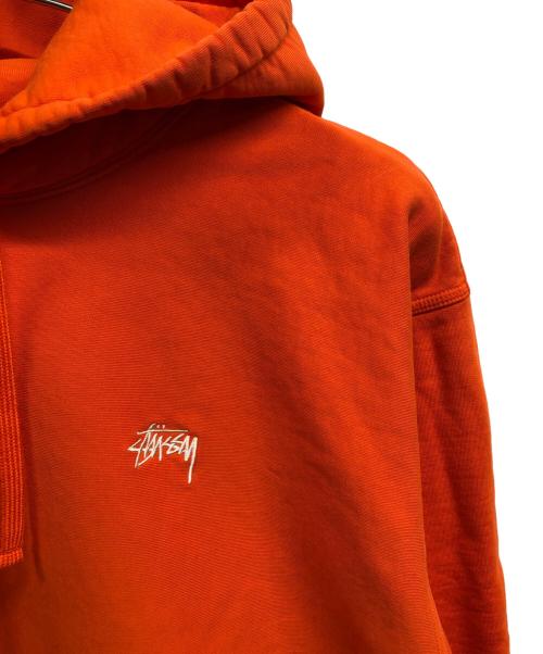 stussy（ステューシー）stussy (ステューシー) Stock Logo Pullover Hoodie オレンジ サイズ:XLの古着・服飾アイテム