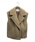 ADAWASアダワス）の古着「FAKE MOUTON GILET」｜ベージュ