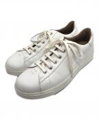 Gianvito Rossiジャンヴィト ロッシ）の古着「ロートップ レザー スニーカー」｜ホワイト