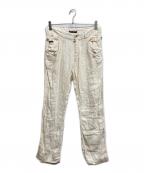 DOLCE & GABBANAドルチェ＆ガッバーナ）の古着「00s リネンフレアパンツ」｜アイボリー