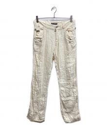 DOLCE & GABBANA（ドルチェ＆ガッバーナ）の古着「00s リネンフレアパンツ」｜アイボリー