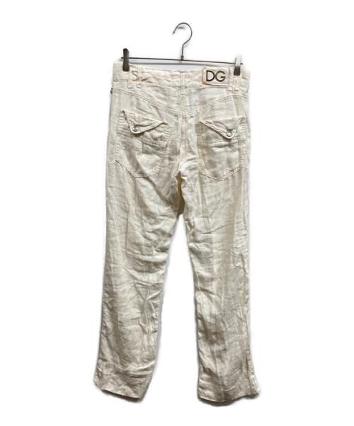 DOLCE & GABBANA（ドルチェ＆ガッバーナ）DOLCE & GABBANA (ドルチェ＆ガッバーナ) 00s リネンフレアパンツ アイボリー サイズ:44の古着・服飾アイテム