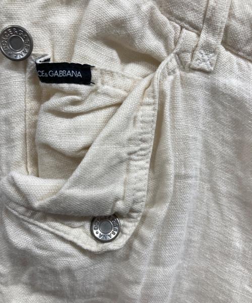 DOLCE & GABBANA（ドルチェ＆ガッバーナ）DOLCE & GABBANA (ドルチェ＆ガッバーナ) 00s リネンフレアパンツ アイボリー サイズ:44の古着・服飾アイテム
