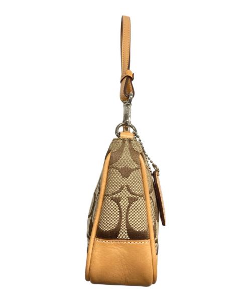 COACH（コーチ）COACH (コーチ) シグネチャー ミニハンドバッグ ベージュの古着・服飾アイテム