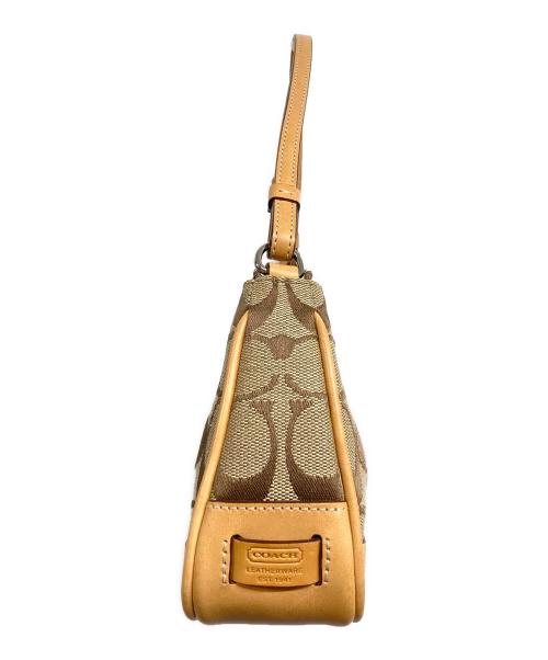 COACH（コーチ）COACH (コーチ) シグネチャー ミニハンドバッグ ベージュの古着・服飾アイテム