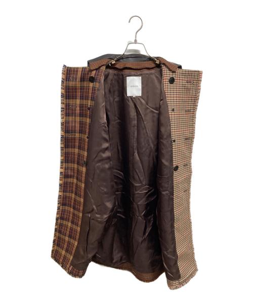 LOVELESS（ラブレス）LOVELESS (ラブレス) チェックブロッキングコート ブラウン サイズ:36の古着・服飾アイテム