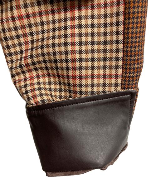 LOVELESS（ラブレス）LOVELESS (ラブレス) チェックブロッキングコート ブラウン サイズ:36の古着・服飾アイテム