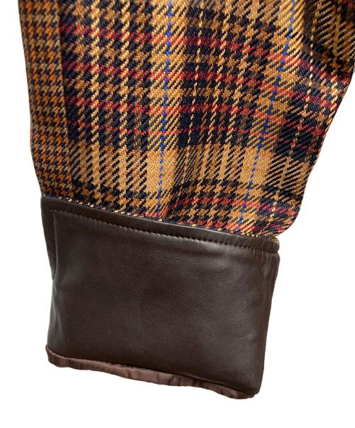 LOVELESS（ラブレス）LOVELESS (ラブレス) チェックブロッキングコート ブラウン サイズ:36の古着・服飾アイテム