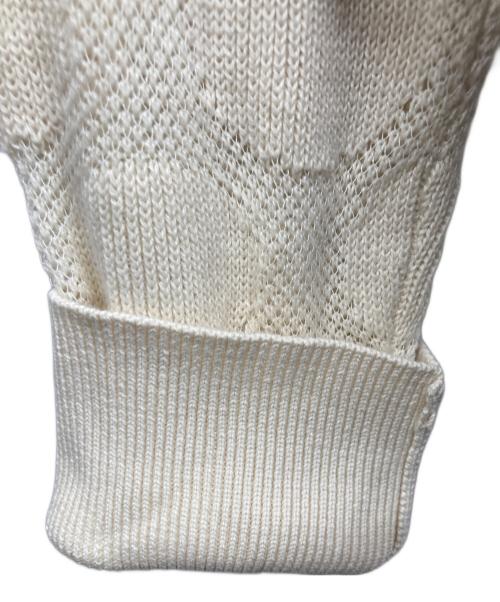ESCADA SPORT（エスカーダスポート）ESCADA SPORT (エスカーダスポート) コットンクルーネックカーディガン ホワイト サイズ:Sの古着・服飾アイテム