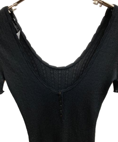 DOLCE & GABBANA（ドルチェ＆ガッバーナ）DOLCE & GABBANA (ドルチェ＆ガッバーナ) コトンシルクカットソー/ドルガバＴシャツ ブラック サイズ:44の古着・服飾アイテム