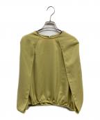 icBアイシービー）の古着「ドレープツイル ブラウス」｜イエロー