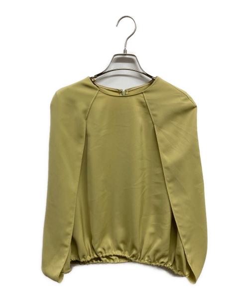 icB（アイシービー）icB (アイシービー) ドレープツイル ブラウス イエロー サイズ:2の古着・服飾アイテム