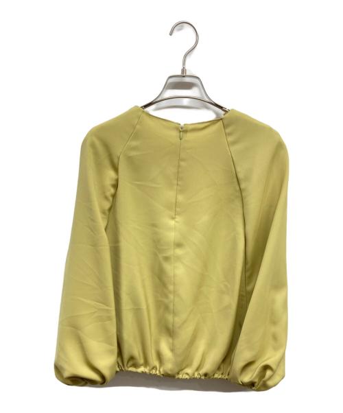 icB（アイシービー）icB (アイシービー) ドレープツイル ブラウス イエロー サイズ:2の古着・服飾アイテム