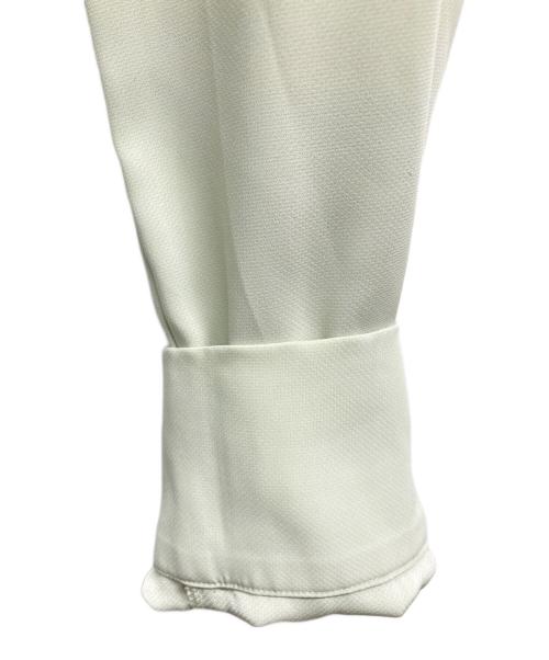 icB（アイシービー）icB (アイシービー) BackSatinAmunzen スカーフタイブラウス グリーン サイズ:XSの古着・服飾アイテム