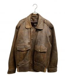 DELUXE（デラックス）の古着「ライナー付レザージャケット」｜ブラウン