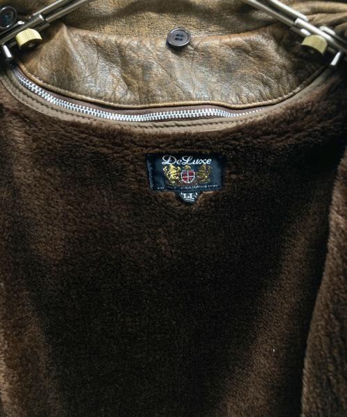 DELUXE（デラックス）Deluxe (デラックス) ライナー付レザージャケット ブラウン サイズ:XLの古着・服飾アイテム