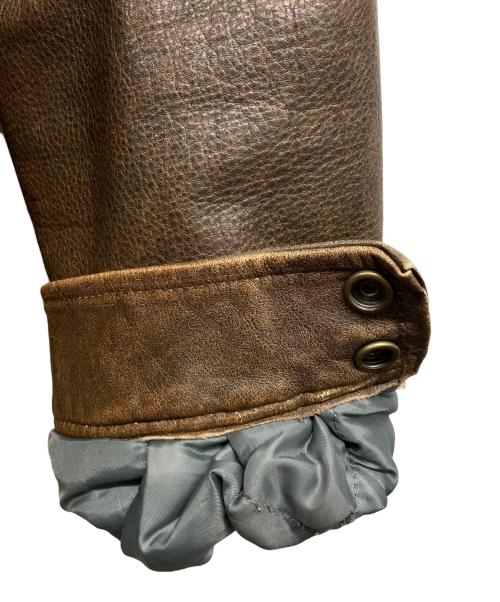 DELUXE（デラックス）Deluxe (デラックス) ライナー付レザージャケット ブラウン サイズ:XLの古着・服飾アイテム