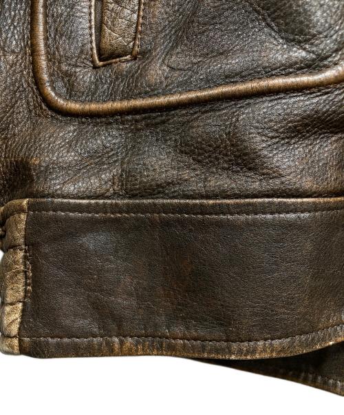 DELUXE（デラックス）Deluxe (デラックス) ライナー付レザージャケット ブラウン サイズ:XLの古着・服飾アイテム