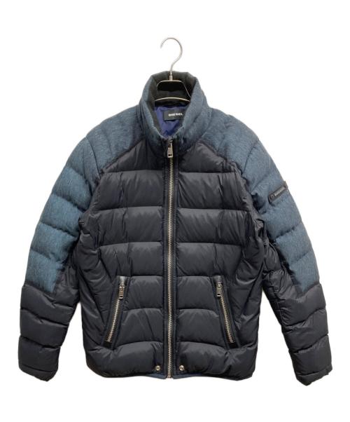 DIESEL（ディーゼル）DIESEL (ディーゼル) デニム切替中綿ジャケット ブラック サイズ:Lの古着・服飾アイテム
