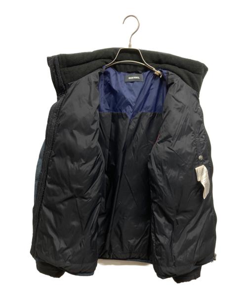 DIESEL（ディーゼル）DIESEL (ディーゼル) デニム切替中綿ジャケット ブラック サイズ:Lの古着・服飾アイテム