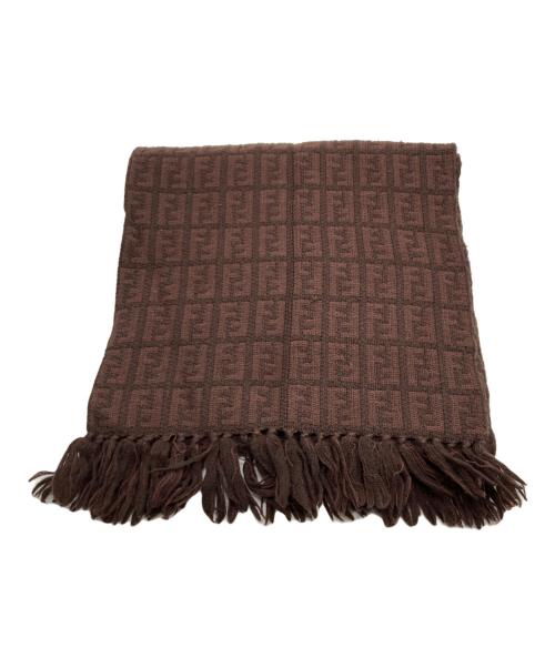 FENDI（フェンディ）FENDI (フェンディ) ズッカ柄マフラー ブラウンの古着・服飾アイテム