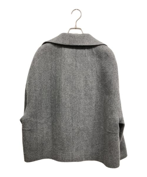 GALERIE VIE（ギャルリーヴィー）GALERIE VIE (ギャルリーヴィー) ヘリンボーンダブルフェイス コクーンシルエットショートコート グレー サイズ:Freeの古着・服飾アイテム