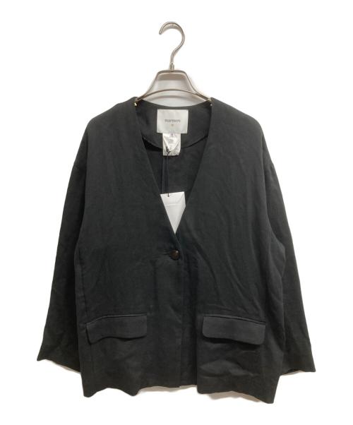 marmors（マルモア）MARMORS (マルモア) ノーカラージャケット ブラック サイズ:36 未使用品の古着・服飾アイテム