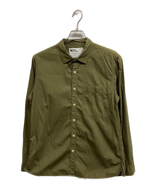 MHL（マーガレットハウエル）MHL (エムエイチエル) 長袖シャツ カーキ サイズ:Sの古着・服飾アイテム