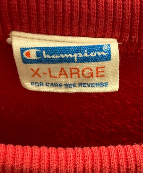 Champion（チャンピオン）Champion (チャンピオン) 復刻バータグプリントスウェット レッド サイズ:XLの古着・服飾アイテム