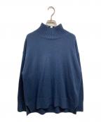 23区ニジュウサンク）の古着「【洗える】ウールカシミヤ ハイネック ニット」｜ネイビー