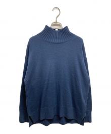 23区（ニジュウサンク）の古着「【洗える】ウールカシミヤ ハイネック ニット」｜ネイビー