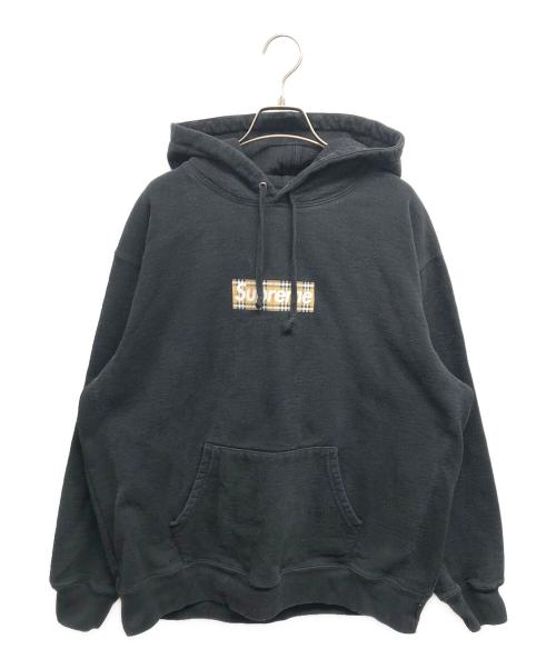 SUPREME（シュプリーム）Supreme (シュプリーム) BURBERRY (バーバリー) 22SS Burberry Box Logo Hooded Sweatshirt ブラック サイズ:Lの古着・服飾アイテム