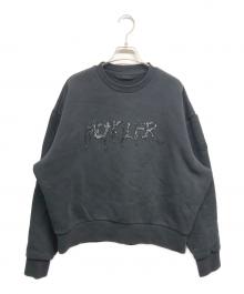 MONCLER（モンクレール）の古着「スパンコールロゴスウェット」｜ブラック