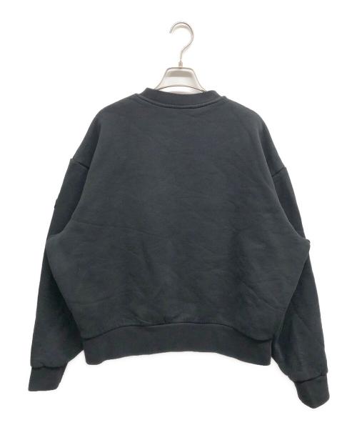 MONCLER（モンクレール）MONCLER (モンクレール) スパンコールロゴスウェット ブラック サイズ:Lの古着・服飾アイテム